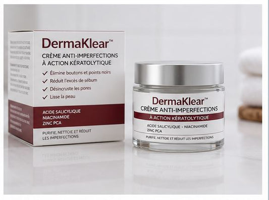 DermaKlear™ Crème Anti-Imperfections | Technologie Kératolytique Pure — Peau nette en 7 minutes