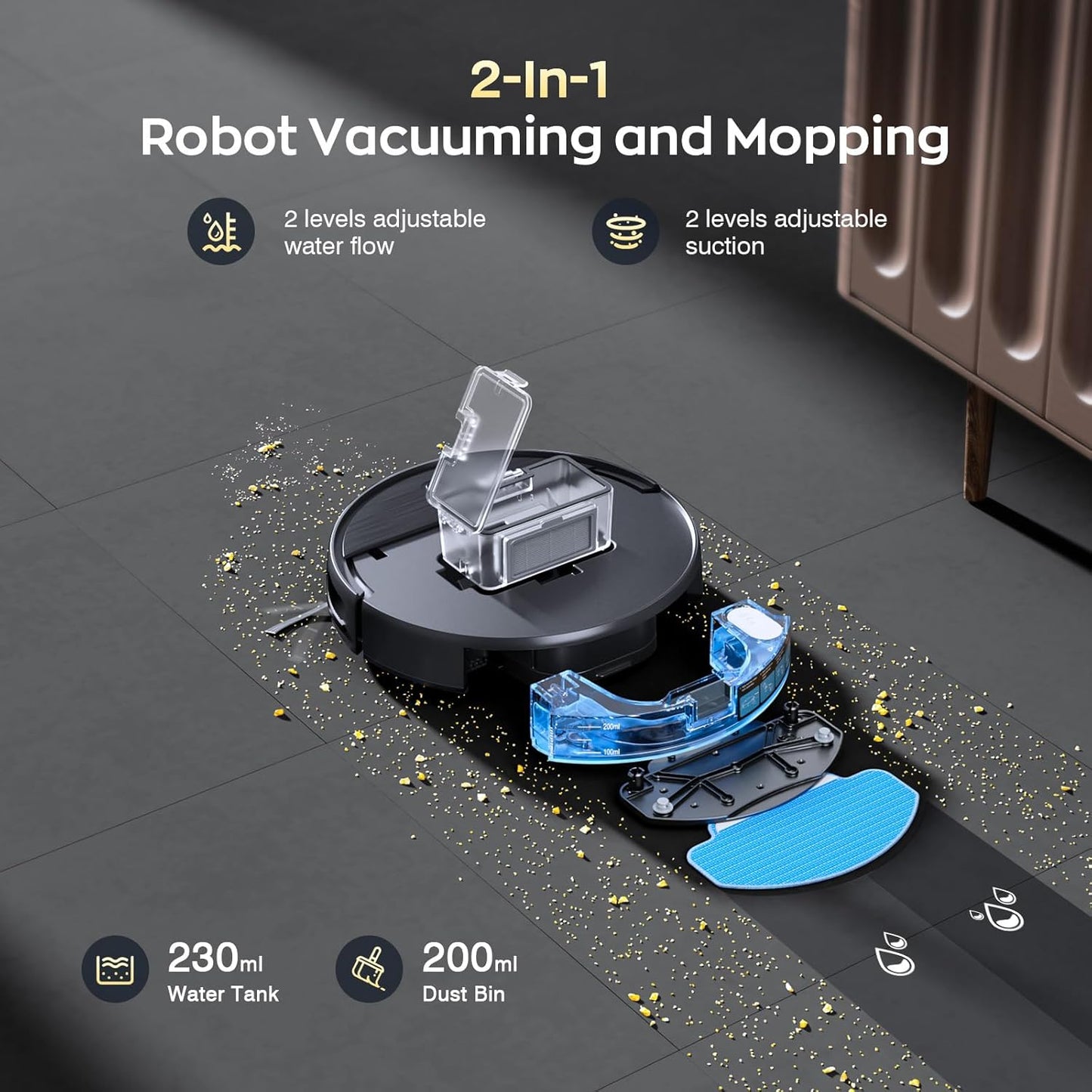 🏆Meilleure vente 🔥Aspirateur robot puissant tout-en-un